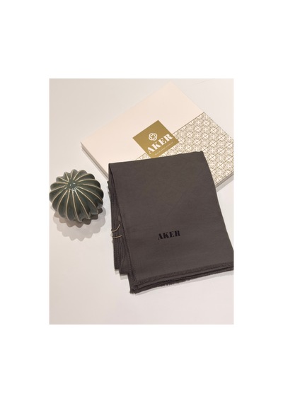 Aker Pamuk Monogram Dört Mevsim Şal Füme - 974 Füme - 974