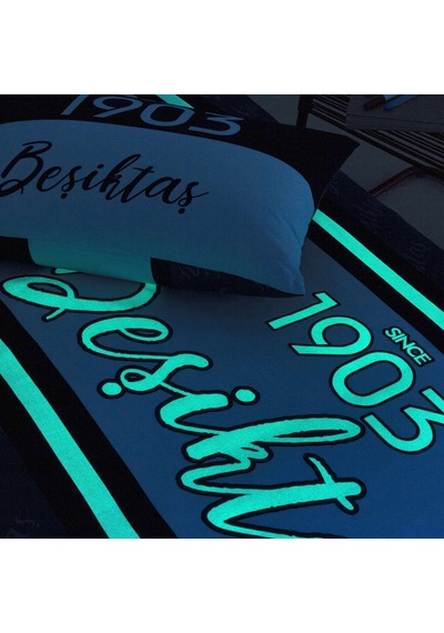 Taç Lisanslı Beşiktaş 1903 Glow Tek Kişilik Pamuk Nevresim Takımı 000000001000048591