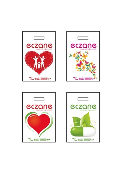 Eczane Baskılı El Geçme Blok Poşet 1 No 22x33 Cm 5000 Adet