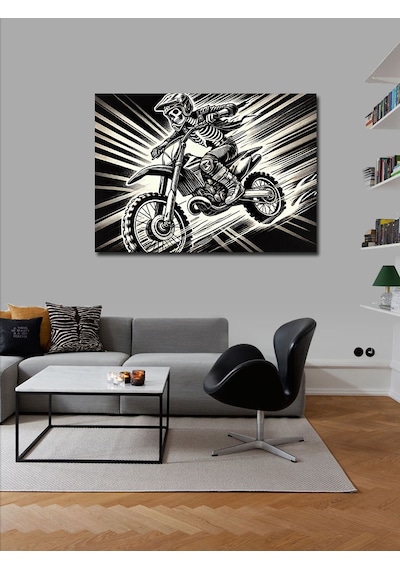 Kanvas Tablo Motokros Ve Hız 100cmx140cm