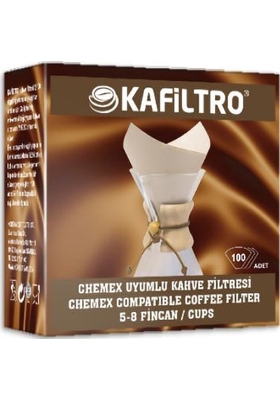 Kafiltro Chemex 5-8 Fincan Uyumlu Filtre Kahve Kağıdı 100'lü