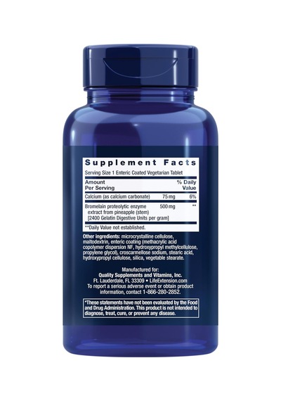Life Extension Bromelain Pineapple Extract Digestive Enzymes Joint Health Comfort 500 Mg 60 Caps