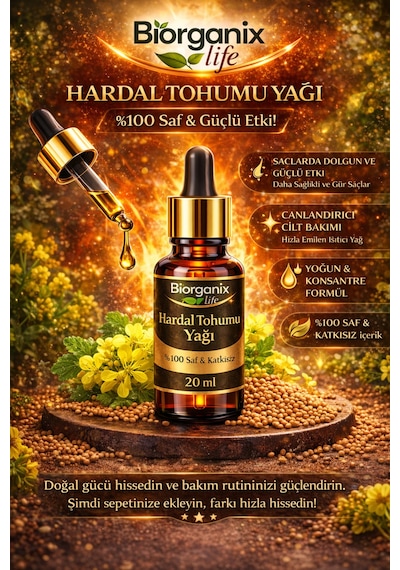 Life Hardal Tohumu Yağı 20 Ml %100 Saf & Güçlü Etki