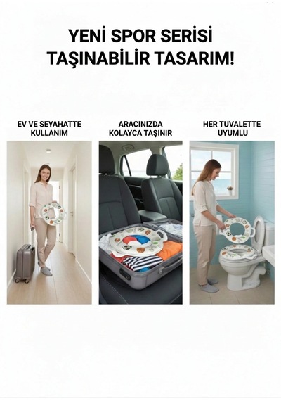Çocuk Klozet Adaptörü Çocuk Tuvalet Eğitimi Aparatı Klozet Oturağı