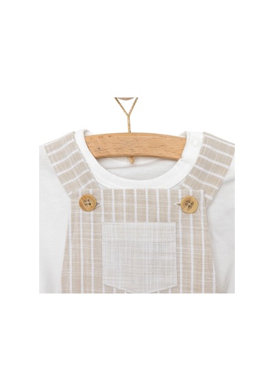 Bebbek Yenidoğan Şort Salopet-tshirt Erkek Bebek 24ybbeeslp008 Bej 24YBBEESLP008_Bej