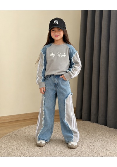 Kokoş Bebe My Style Kot Garnili 2 Li Kız Çocuk Takım - 4/12 Yaş - 31899 Gri Kokoş Bebe My Style Kot Garnili 2 Li Kız Çocuk Takım - 4/12 Yaş - 31899 Gri