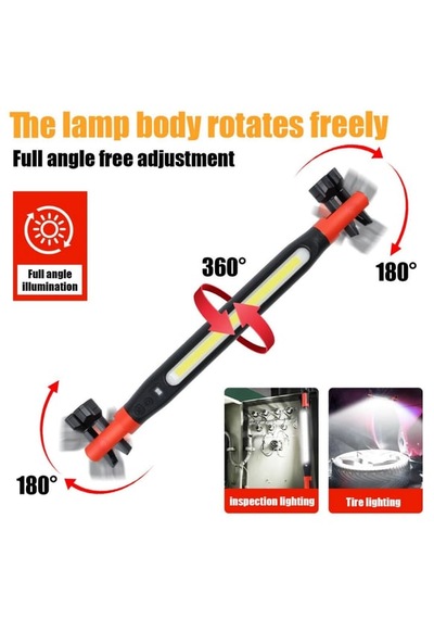Gold Silver Gs-2080 40w 4000 Lümen Mıknatıslı Şarjlı Led Çalışma Kamp Outdoor Acil Durum Ve Tamir Lambası Siyah