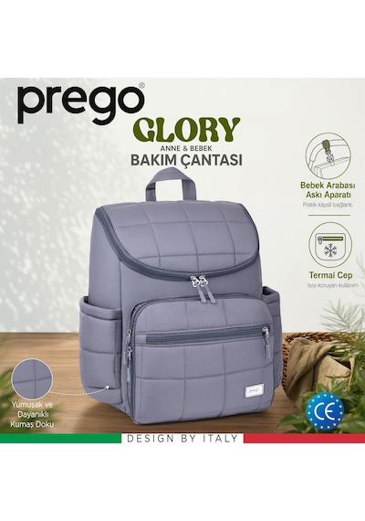 Prego Glory Bebek Bakım Çantası Gri 3070