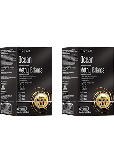 Orzax Ocean Methyl Balance 7'si 1 Arada Takviye Edici Gıda 2 x 60 Kapsül