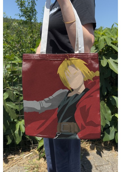Zipzap Fullmetal Alchemist: Brotherhood V3 Yazlık Kışlık Çift Taraflı Kanvas Baskı Bez Çanta Anime Çantası