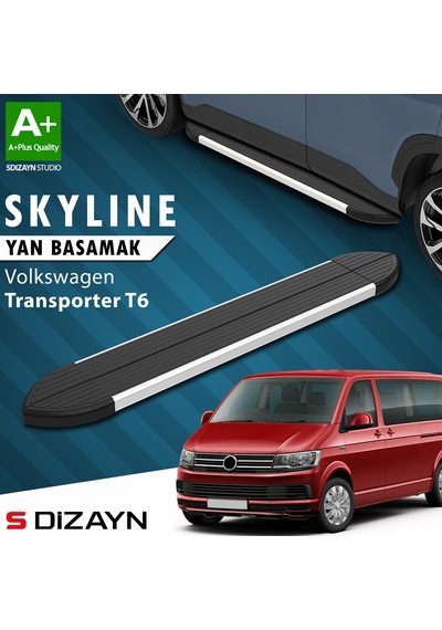 S-dizayn Vw Transporter T6 Kısa Şase Skyline Aluminyum Yan Basamak 213 Cm 2015-2019 A+ Kalite