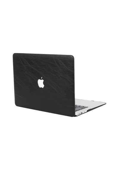 Apple Uyumlu MacBook Air Kılıf 13 İnç Deri Leat01 Eski Usb'li Model 2010-2017 A1369 A1466 İle Siyah
