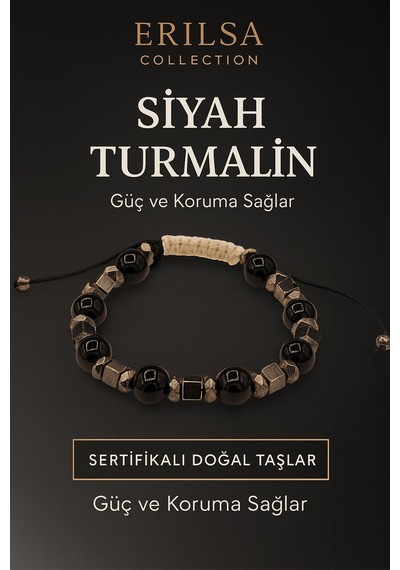 Sertifikalı Doğal Siyah Turmalin Bileklik Güç,  Ve Negatif yi Uzaklaştırma Siyah