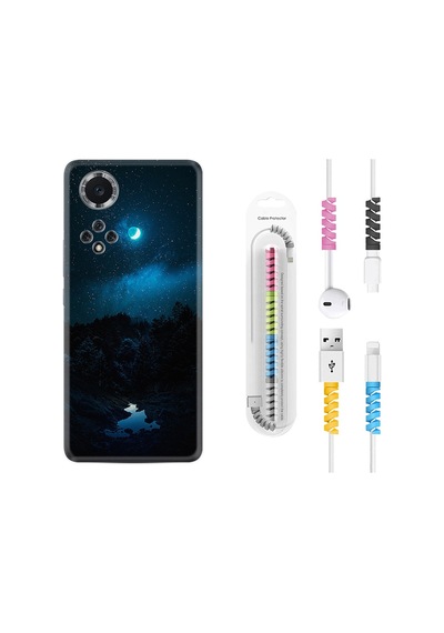 Huawei Nova 9 Kılıf Kablo Koruyuculu Gece 1633