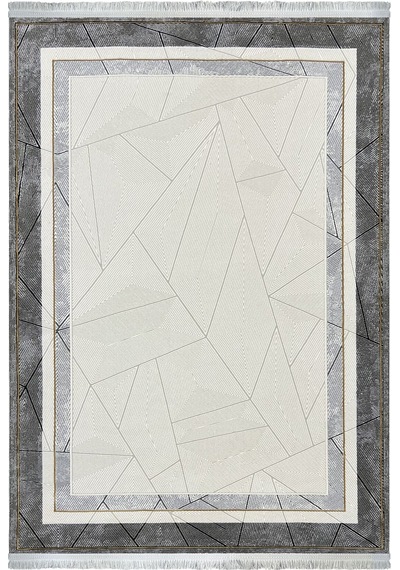 Woolen Halı Pera Akrilik Halı 4503 Grı Renkli
