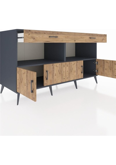 Kronos Konsol 2 Raflı 2 Çekmeceli 4 Kapaklı 176x59x99 Antrasit-ça Antrasit-çam Kronos Konsol 2 Raflı 2 Çekmeceli 4 Kapaklı 176x59x99 Antrasit-ça Antrasit-çam