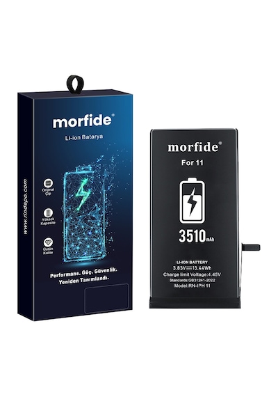 Morfide Apple Uyumlu iPhone 11  3510mah Yüksek Kapasiteli Batarya
