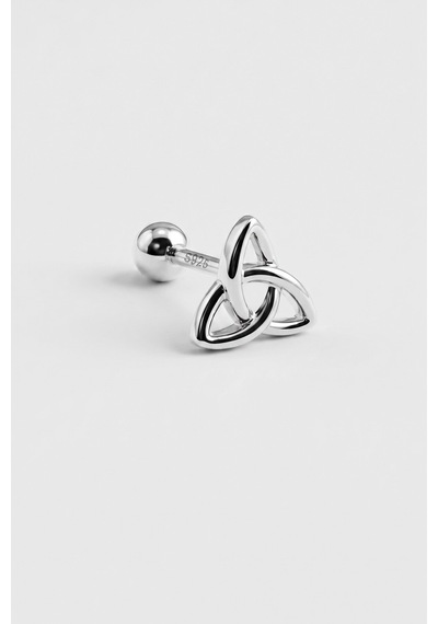 Sonsuz Düğüm 18 Ayar Beyaz Altın Kaplama Gümüş Tragus-helix Piercing