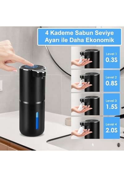 Sensörlü Usb Şarjlı Köpük Sabunluk/gt-sd03s 000 Açık Krem