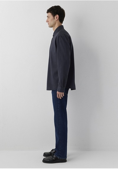 Mavi Uzun Kol Gömlek Dark Navy Lacivert