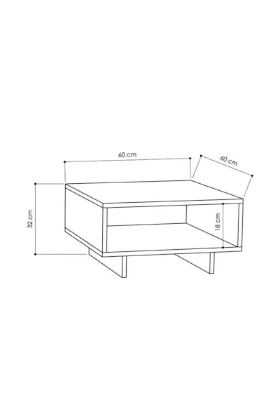 Tdesigno Nes Orta Sehpa-60 Cm Beyaz
