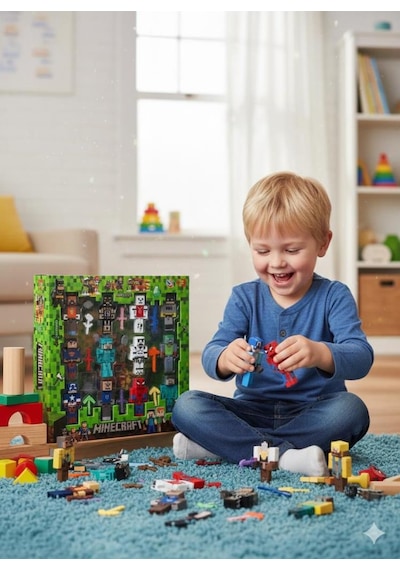 Tıfıl Toys Minecraft 12 Karakter 10 Aksesuar 22 Parça Çocuk Figür Oyun Seti
