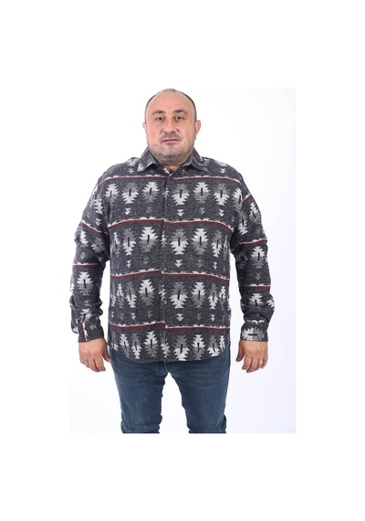 Moc Grande Mocgrande Oduncu Gömlek Mc Three Rug Print 22212 Sıyah Siyah