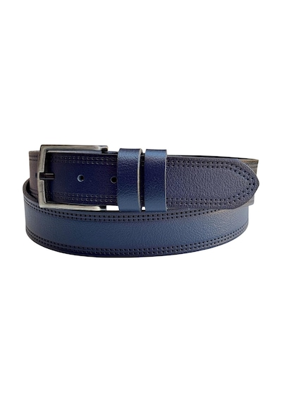 Süzer Deri Lacivert Hakiki Deri Düz Renk Dikişli Model 4 Cm. Genişlikli Spor Kemer // 405-28