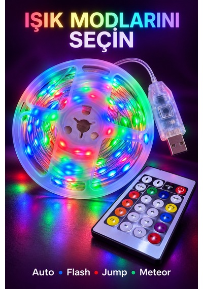 Shnstore Telefonla Kontrol Edilebilen 10 Metre Rgb Led Shntknd0720