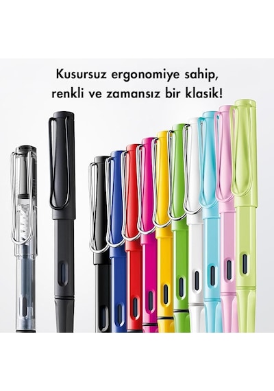 Lamy Safari 2025 Özel Üretim Sunset Dolma Kalem F Uc Pembe 165-Koyu Yeşil