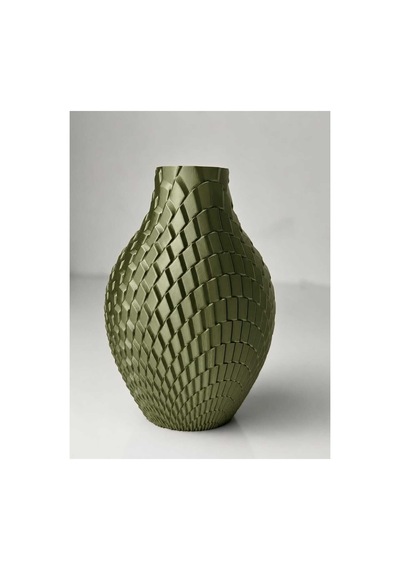 Modern Dekoratif Vazo 20 Cm Haki Yesil Haki Haki