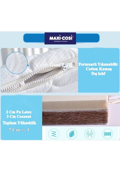 Maxi Cosi 70 x 110 Latex Mattress Ortopedik Coco Latex Bebek Yatağı