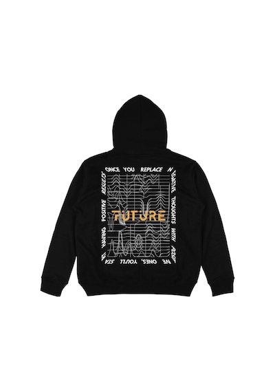 Tarzsokak Future Siyah Oversize Unisex Kapüşonlu Sweatshirt Hoodie