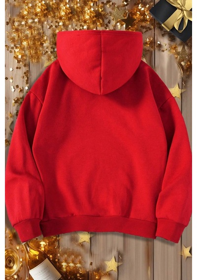 Çocuk Kalp Baskılı Sweatshirt Siyah