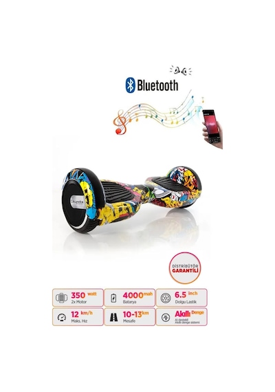 Citymate Elektrikli Kaykay Hoverboard Akıllı Denge 6.5 Inch + Hoverkart + Çanta Extrem Paket D01