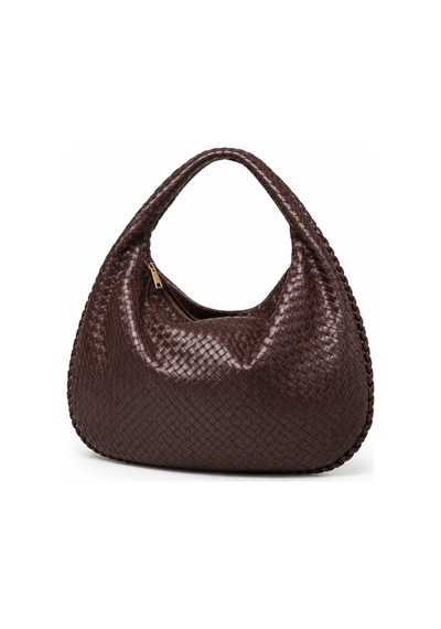 Nura Collection Kadın Yumuşak Form Örgü Hobo Çanta - Kahverengi - 910227189 Kahverengi