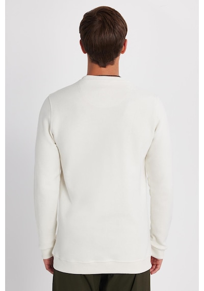 Tudors Erkek Slim Fit Dar Kesim Pamuklu Selanik Kumaş Bisiklet Yaka Ekru Sweatshirt-35780 Ekru Tudors Erkek Slim Fit Dar Kesim Pamuklu Selanik Kumaş Bisiklet Yaka Ekru Sweatshirt-35780 Ekru