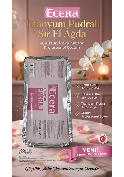 Ecera Titanyum Pudralı Kalıp Sir Ağda Pudralı Pembe 400 Ml