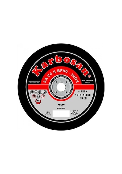 Karbosan 10400 125x1.0x22.23 Inox Paslanmaz Çelik İnce Kesme Disk - AA24SBF80