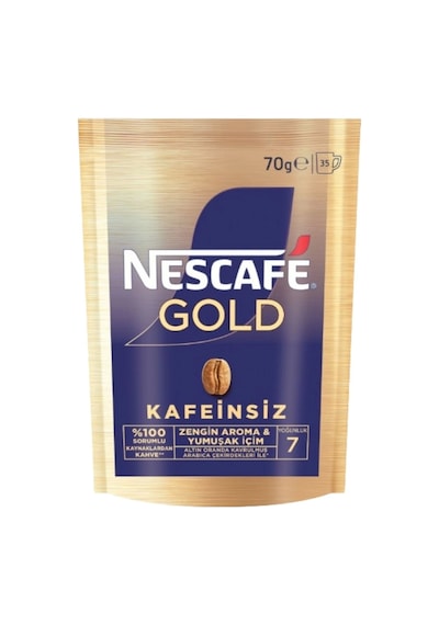 Nescafe Gold Decaf Kafeinsiz Çözünebilir Kahve 12 x 70 G