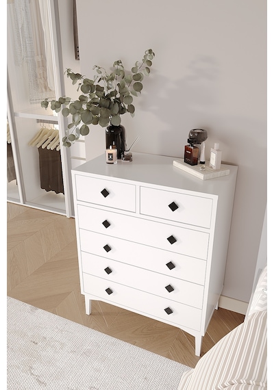 Df11103 6 Çekmeceli Şifonyer Modern Yatak Odası Bebek Odası Çamaşır, Kıyafet Düzenleyici Dolap