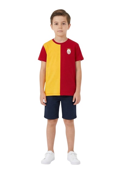 Gsstore Galatasaray Çocuk Parçalı T-shirt Sarıkırmızı