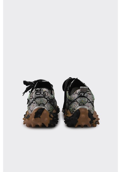 Derinet Taş İşlemeli Comfort Taban Kadın Sneaker Siyah Siyah