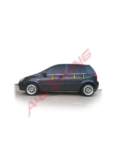 Hyundai Getz Krom Cam Çıtası Tk 2002 Üzeri 6Prç Paslanmaz Çelik N11.4262