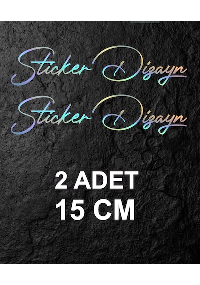Kişiye Özel Yazı Sticker, Ad Soyad Sticker, İsim Soyisim Sticker, Araba Oto Motosiklet Sticker 02513 15 Cm