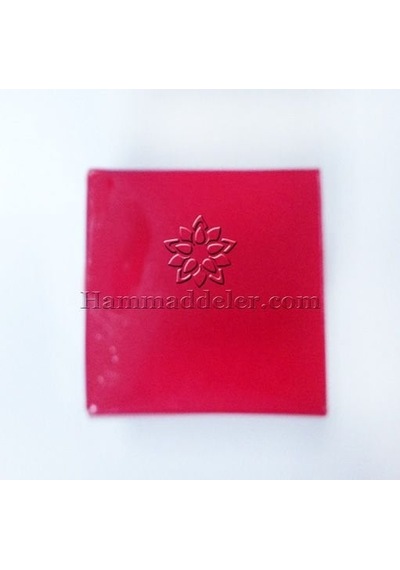 Kırmızı Asetat Kutu 5.5x5.5x2 Cm 10 Adet