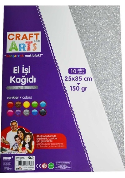 Craft and Arts Simli El Işi Kağıdı 10 Renk