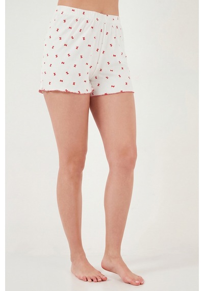 Lela Bayan Pijama Takımı 65770837 Beyaz-kırmızı