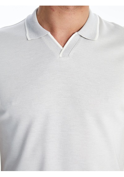 Lcwaıkıkı Classic Gri Polo Yaka Merserize Görünümlü Erkek Tişört