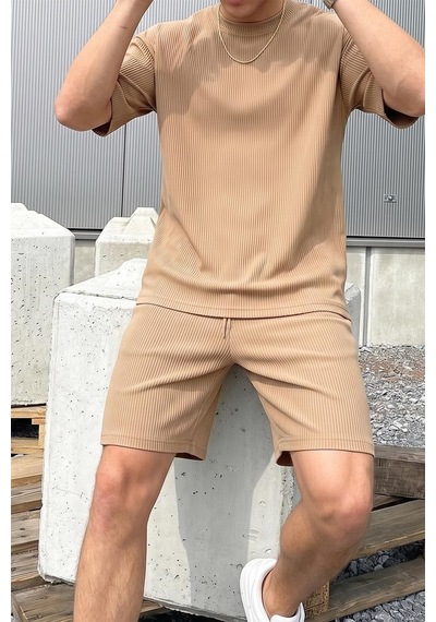 Fitilli Oversize Tişört Kahverengi